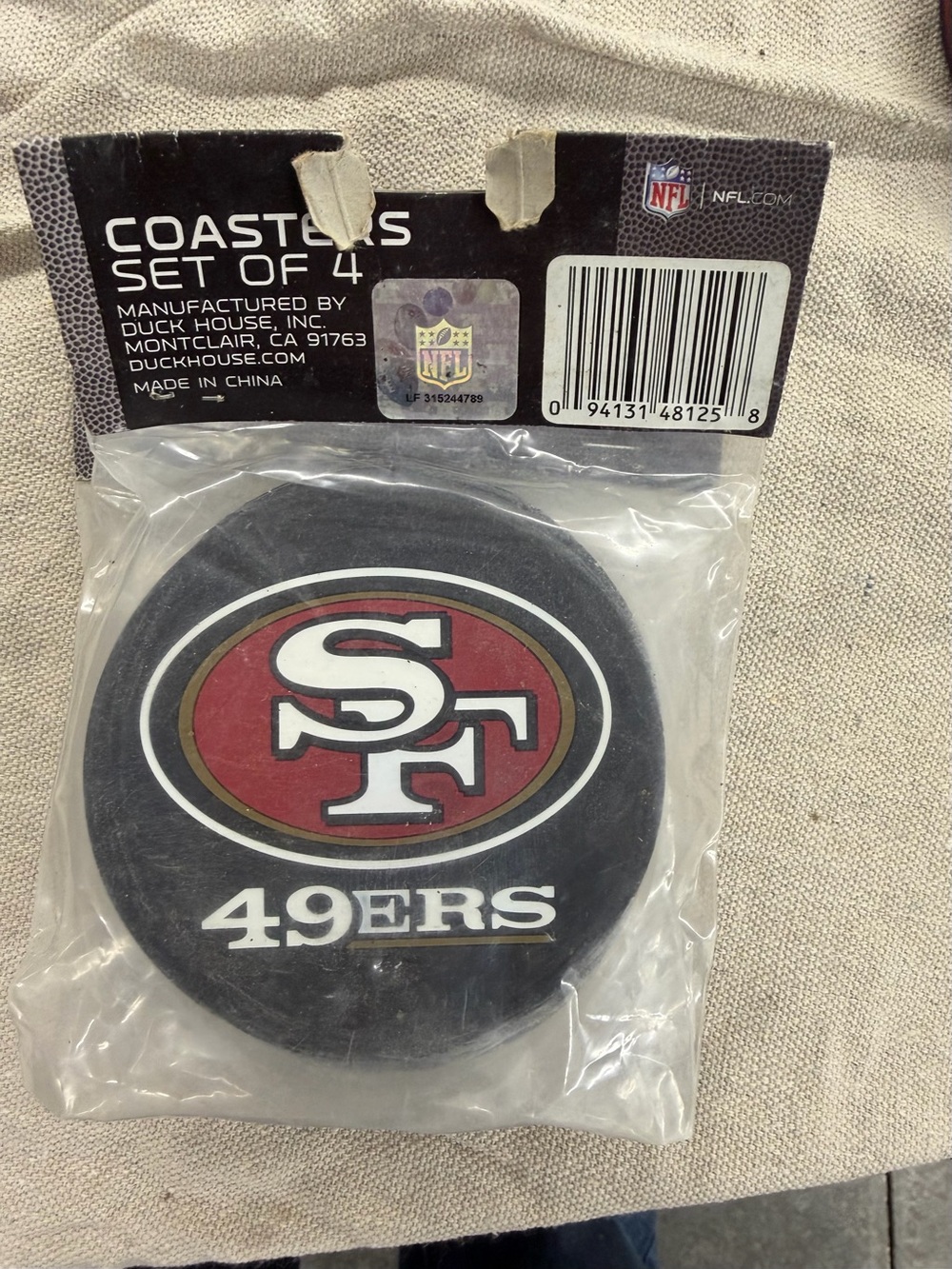 San Francisco 49ers Vinyl Coaster Set of 4 - NFL